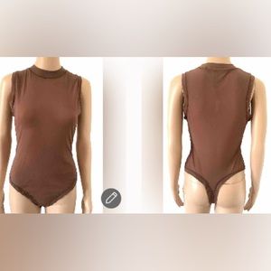 SKIMS Summer Mesh Bodysuit Mock Neck Size 2X BS-MCK-0658, Jasper nwt